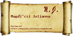 Magóczi Julianna névjegykártya
